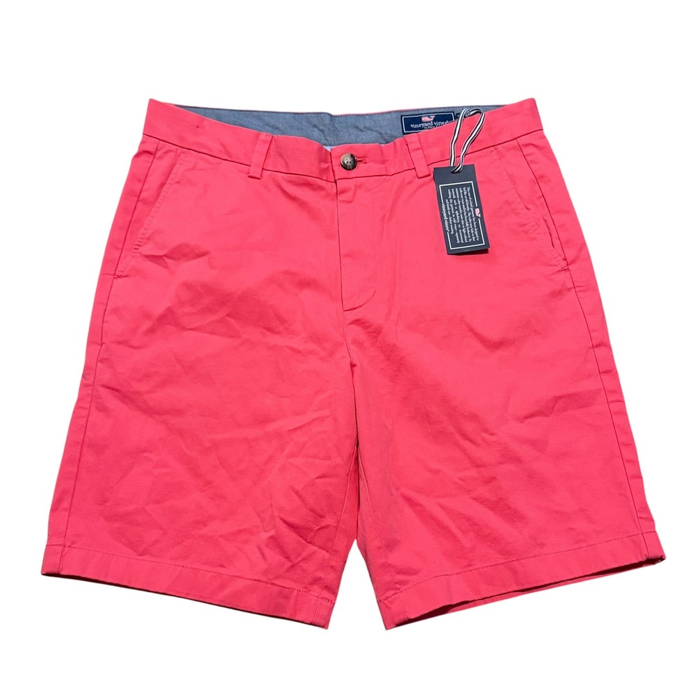 Vineyard Vines Mens Breaker Shorts Coral Stretch Cotton Twill 33 1H0462 NEW